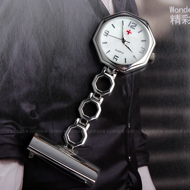 Медицинский Подарок Doctors Fob часы для медсестры из Нержавеющей Стали Портативная Брошь булавка клип на женские карманные часы фельдшер Zuster Horloge
