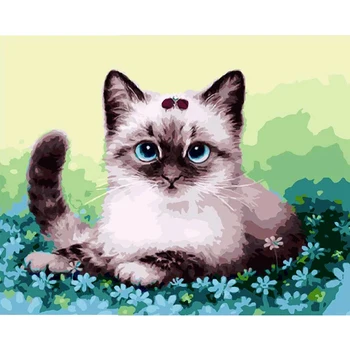 

5D Resin Diamond Painting Diamond embroidery Cat Round Diamond Mosaic Craft Cross Stitch Kit Needlework DIY Painting Gift