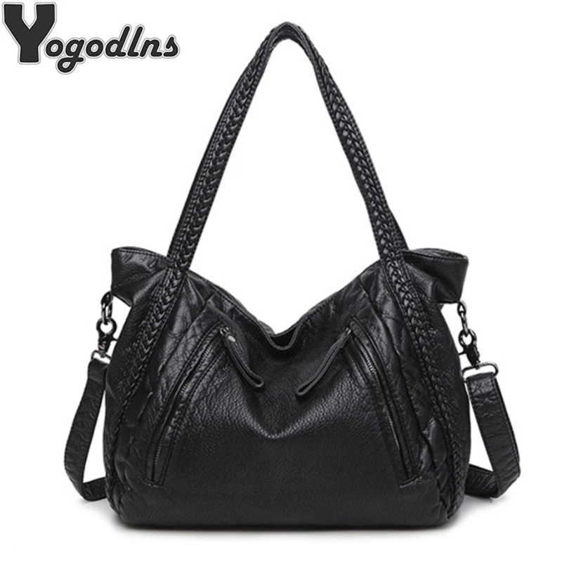 Large Soft Leather Bag for Women Handbags Ladies Crossbody Bags Hobos Shoulder Bags Female Big Tote Sac A Main Large Soft Leather Bag for Women Handbags Ladies Crossbody Bags Hobos Shoulder Bags Female Big Tote Sac A Main