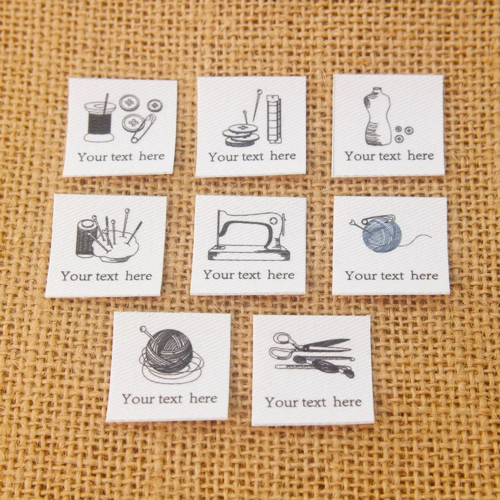 

96 custom labels, custom clothing labels, name labels, ironing labels, Handmade clothing (TB296)