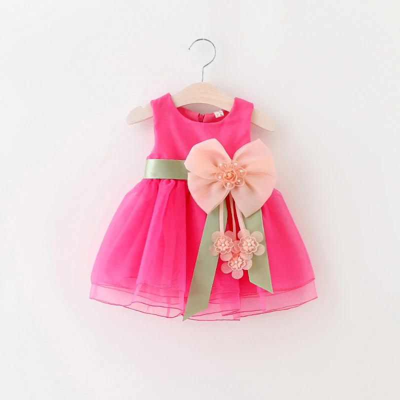 

BABY BALL Baby Girl Dress Newborn Infantil Summer Dress Sleeveless Cotton Christening Dress Girl Baby 1 Year Birthday Dress D35