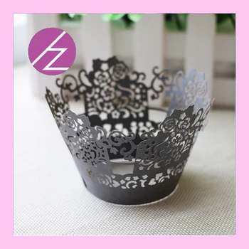 

2016 custom baby laser cut wedding cupcake wrapper with free logo DG19