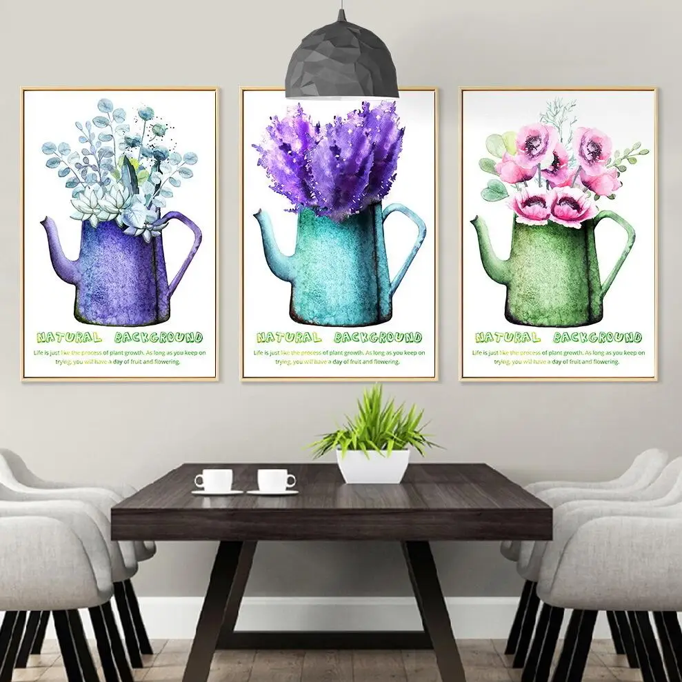 

Nordic Style Plant Lavender Pot Poster Watercolor Flowers Wall Pictures Print Canvas Quotes Painting For Living Room Home Decor