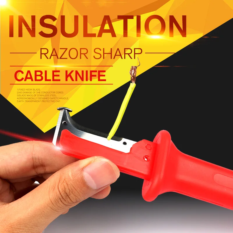 1pc Stripping Cutter Cable Electrical Insulation Stripping Knife Wire Stripper Electrician Hand Tools