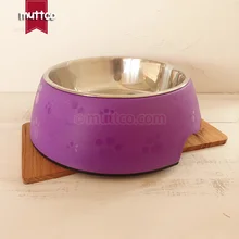 36 шт./лот Размер L удобно высокого качества Съемная противоскользящие нержавеющая сталь матовая поверхность след фиолетовый собака чаша db-011