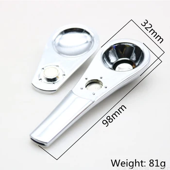 

5pcs Spoon shape metal pipe herb mini small smoking pipes smoke cigarette cigar accessories tubo metal pipe cigarette