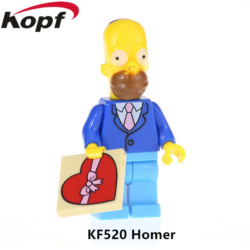 

KF520 Building Blocks Simpson Series Figures Homer Batman Marge Pronton Mihouse Melso Action Learning Model For Children Toys