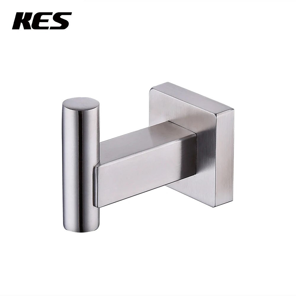 

KES SUS 304 Stainless Steel Coat Hook Single Towel/Robe Hook for Bath Kitchen Garage Wall Mounted, Brushed Finish, A2260-2