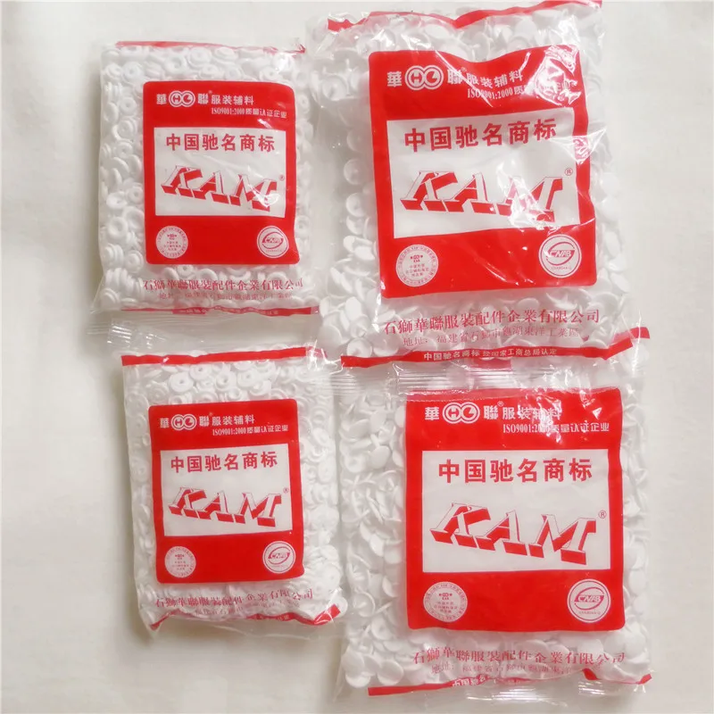 Chengkai 1000 sets T5 Size 20 Kam Round Glossy Plastic Resin Long Prong Snaps Buttons fasteners Press Stud Baby Children Snaps