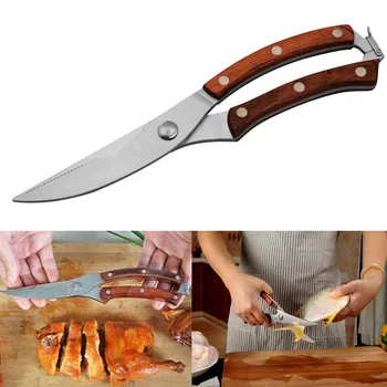 Kitchen Tools Stainless Steel Poultry Kitchen Chicken Bone scissor with Safe Lock Cutter Cook Tool shear cut Duck Fish mainpoint poultry fish chicken bone duck scissors stainless steel multifunctional kitchen gadget shears cutter cook hand tools