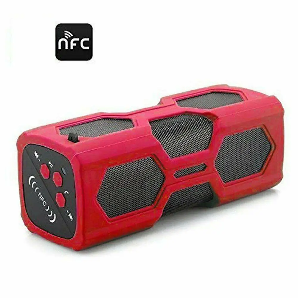 BEESCLOVER FM Портативный беспроводной Bluetooth динамик PT390 беспроводной стерео громкий Супер Бас Звук Aux USB TF d40 - Цвет: Red