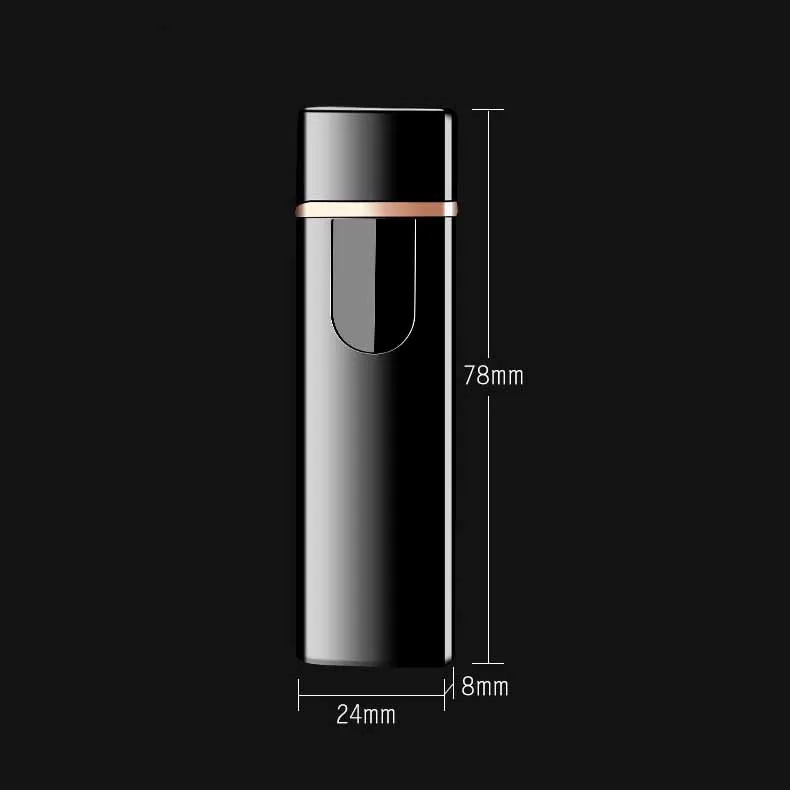 30 шт./лот Usb зарядка Электронная Зажигалка Ветрозащитная тонкая мужская личность женская электрическая нагревательная проволока цветная