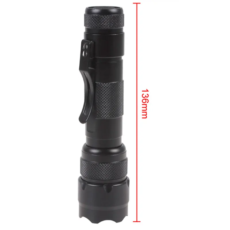 SecurityIng 502B 800LM 3 Core 5W 850NM Zoomable Lights Infrared LED Flashlight with Night Vision Instrument Fill Light Function
