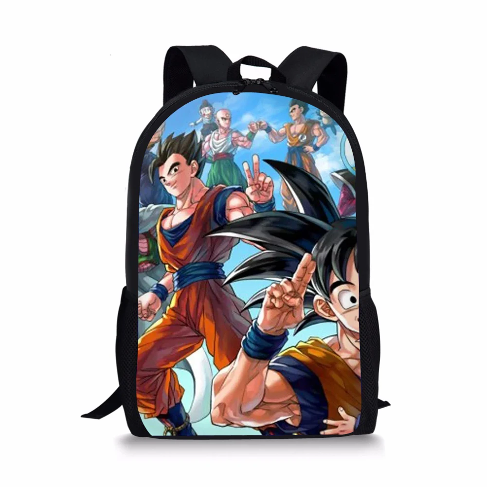 As Picture THIKIN Классический Аниме Dragon Ball Z печать школьные сумки для детей мальчиков рюкзак Подростковая Книга сумка Детская крутая Повседневная Mochila на заказ - Цвет: As Picture