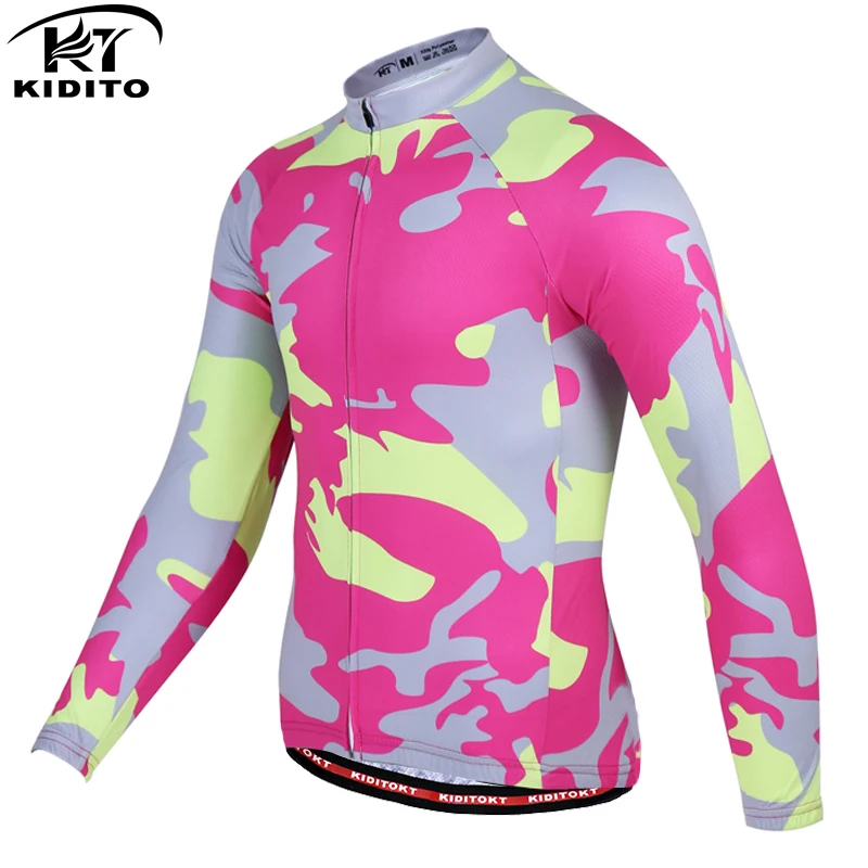 KIDITOKT длинный рукав майки для велоспорта быстросохнущие мотобайк, велосипед, велотренажер, Одежда Майо Ропа Ciclismo Спортивная одежда для велосипеда - Цвет: Cycling Jersey