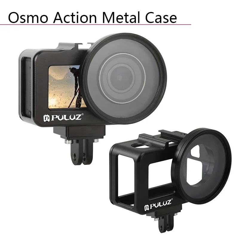 

Case Aluminum Alloy Housing Frame Case Protective Open Shell with UV Lens Cover Sports Camera Accessories for DJI Osmo Action