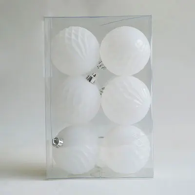 8cm White Pumpkin 6 6-10 см Блестящий розовый золотой жемчуг Рождественский шар дерево украшение Рождественские безделушки вечерние свадебные висячие украшения - Цвет: 8cm White Pumpkin 6