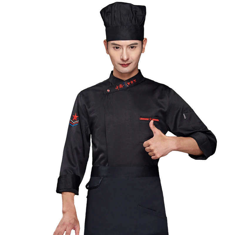Chef's Work Clothes Men's Hotel Kitchen Clothes Fall Dining Room
