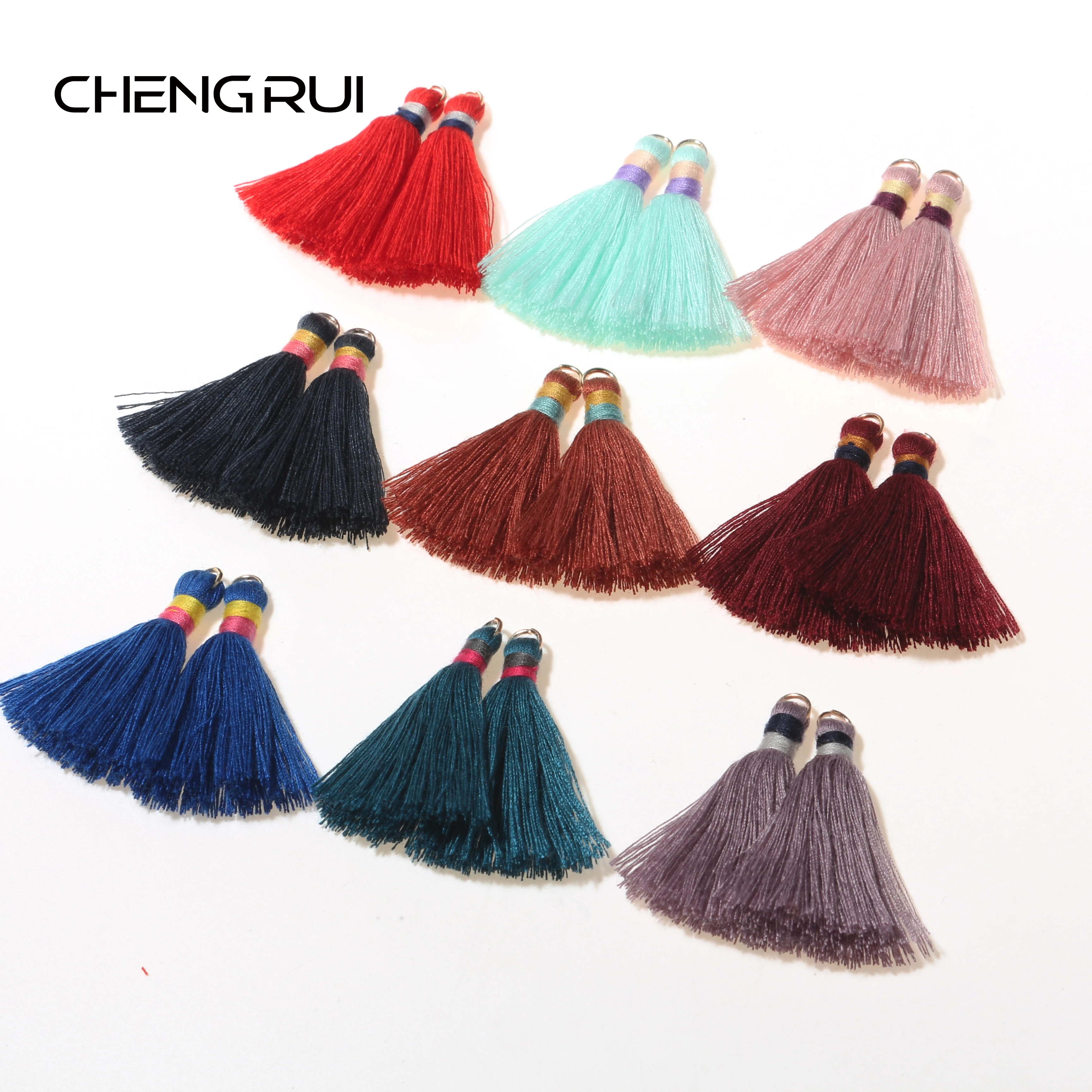 CHENGRUI L188, кисточки, мини-кисточка, серьги кисточки, ювелирные аксессуары, шелковые кисточки, серьги кулон, 20 шт./пакет