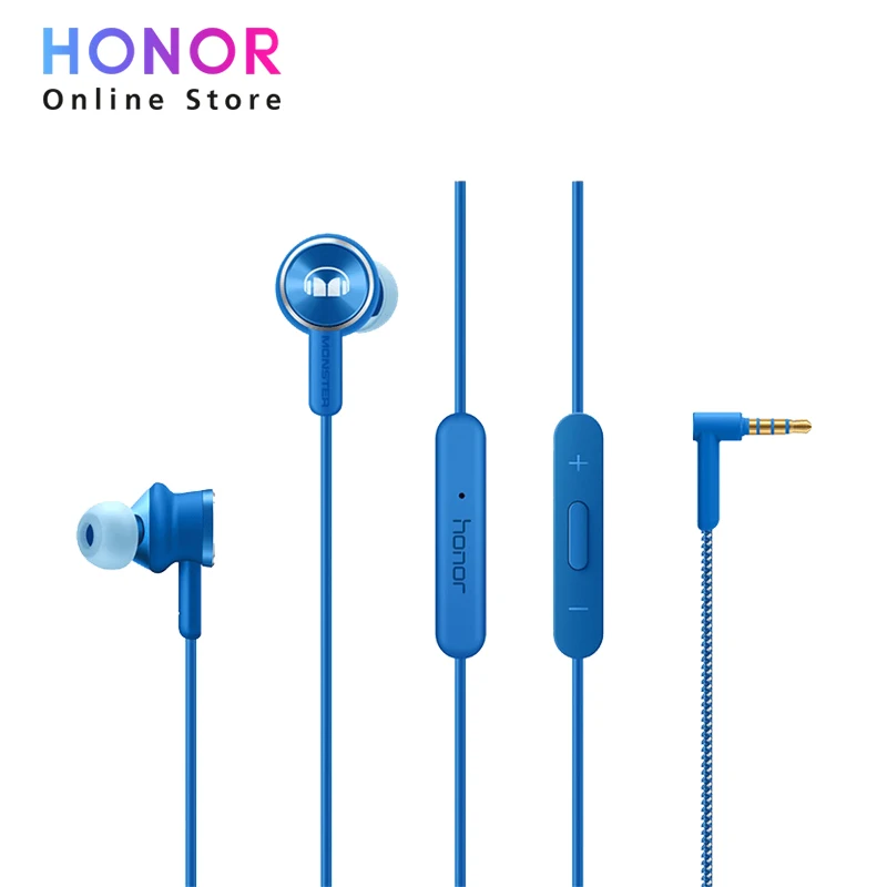 Оригинальные huawei Honor Наушники Монстр 2 с микрофоном управления 3 5 мм вакуумные