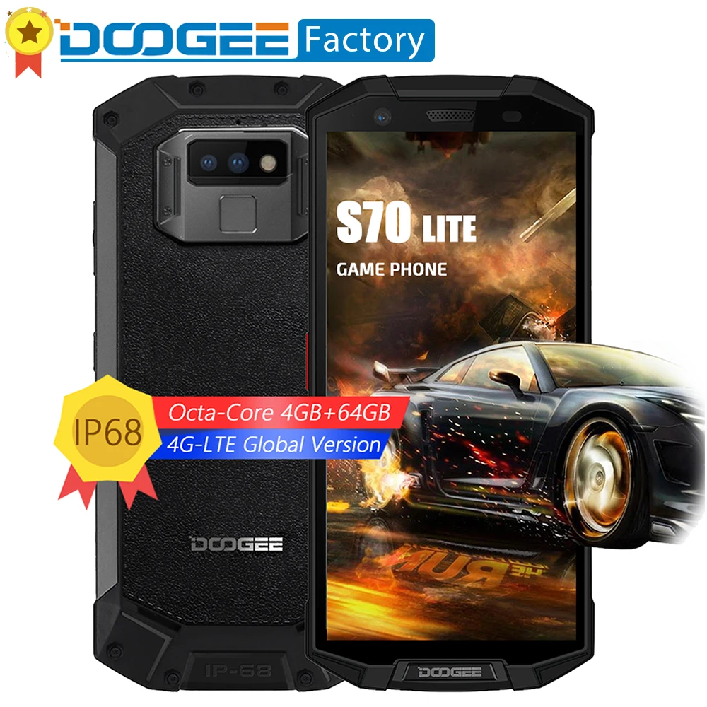 DOOGEE S70 Lite Face ID за счет сканера отпечатков пальцев NFC смартфон на базе