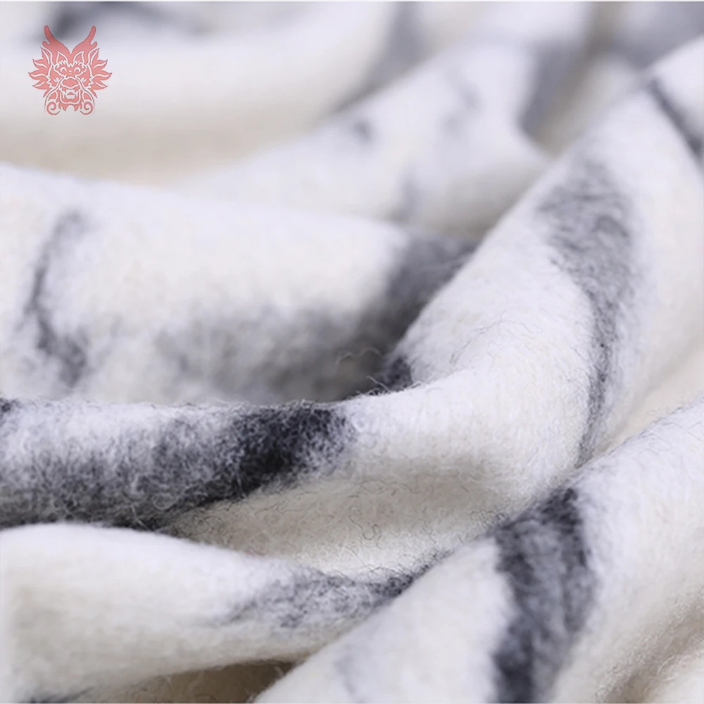 Американский стиль белый серый пестрый вязаный шерстяной материал для зимнего пальто плотная шерстяная ткань tela tecidos SP4838