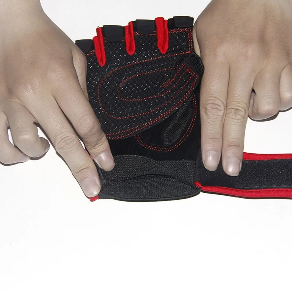 Удобные противоскользящие фитнес с половиной пальца перчатки для занятий тяжелой атлетикой защита запястья Тренажерный зал