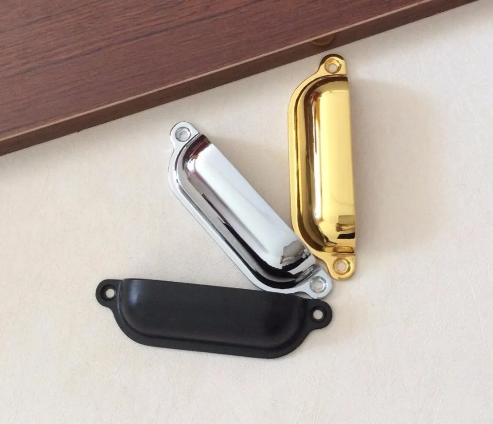 Cupboard Cup Shell Design Drawer Handles Knobs Black Gold Silver Dresser / Cabinet Kitchen Decorative Hardware|Ручка для двери| |