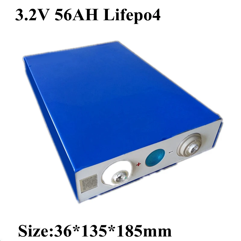 

8PCS 3.2V 56Ah Lifepo4 Battery Rechargeable Long Life Cycles 4000 Times 5C Solar 3.2v 50ah 60ah 55ah 8s 4S 12v 24v