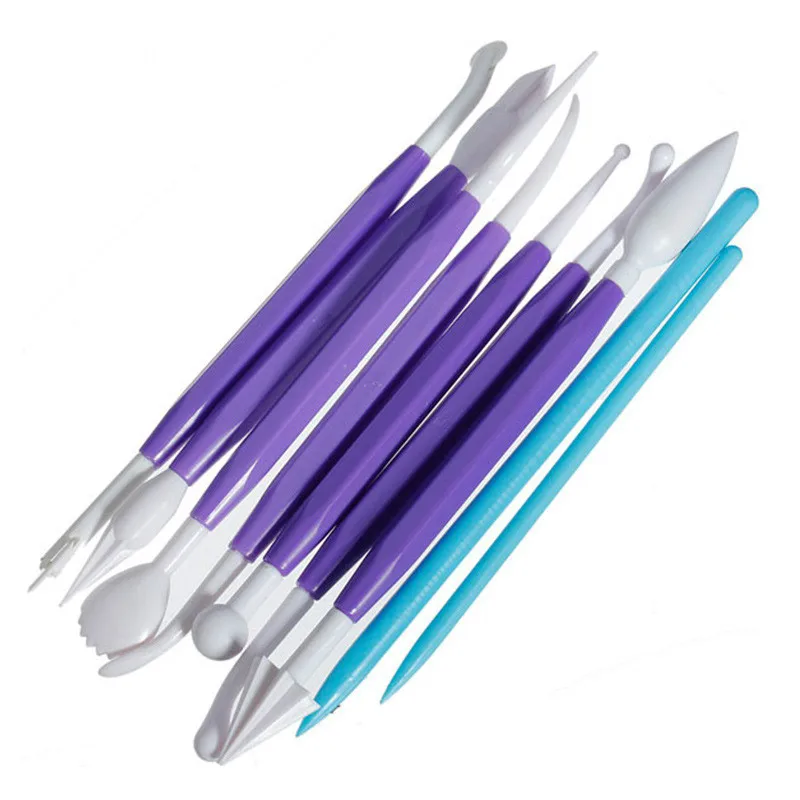 9PCS/Set Plastic Sugarcraft Cake Decorating Pen Mixed Modeling Plunger Cutters Fondant Cookie Sculpture Baking Tool | Дом и сад