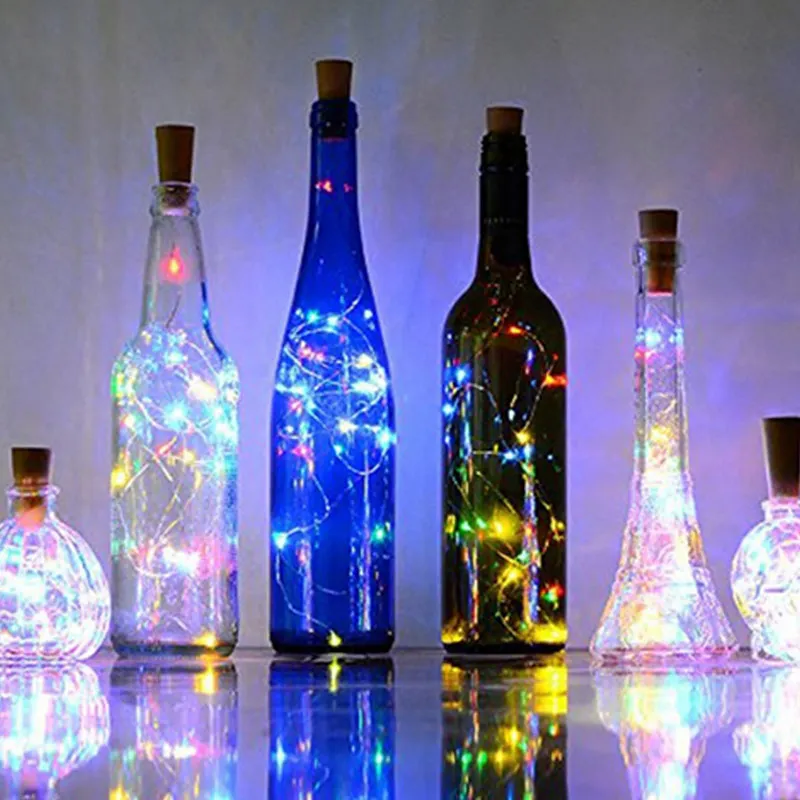 2 м 20LED ярд Фея свет бутылка Свадьба Открытый Сад супер яркая Праздничная гирлянда пейзаж лампа Рождественский Декор