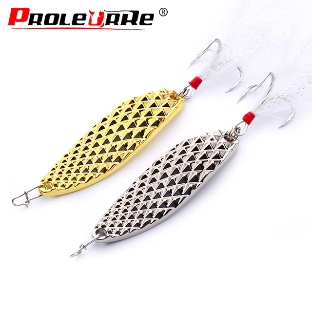 1Pcs Metal Spinner Spoon Fishing Lures 7g 10g 15g Gold Silver