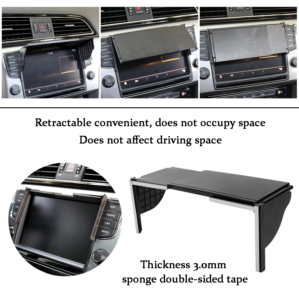 

KKMOON Multipurpose 5.5-10 Inch Universal Car GPS Navigation Light Cover Barrier GPS Navigator Sun Visor Sunshade
