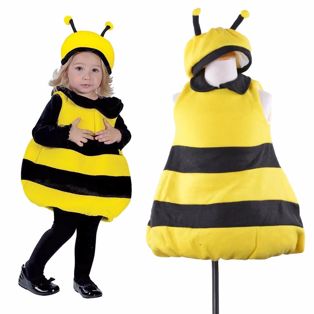 kids bee costumes little bumble bee fancy dress black and yellow stripes one piece with hat - Bee Halloween kids bee costumes little bumble bee fancy dress black and yellow stripes one piece with hat - Bee Halloween