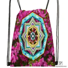 Пользовательские Мандала El Laberinto de Rosa@ 2 Drawstring сумка-рюкзак милый рюкзак детский Ранец(черный назад) 31x40 см#20180611-02-99