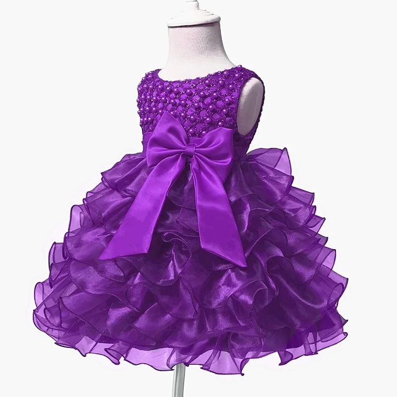 Топ; кружевное платье с цветочным узором для девочек; платье для девочек на крестины; нарядное платье для вечеринки; платье для дня рождения для маленьких девочек 1 год - Цвет: as picture