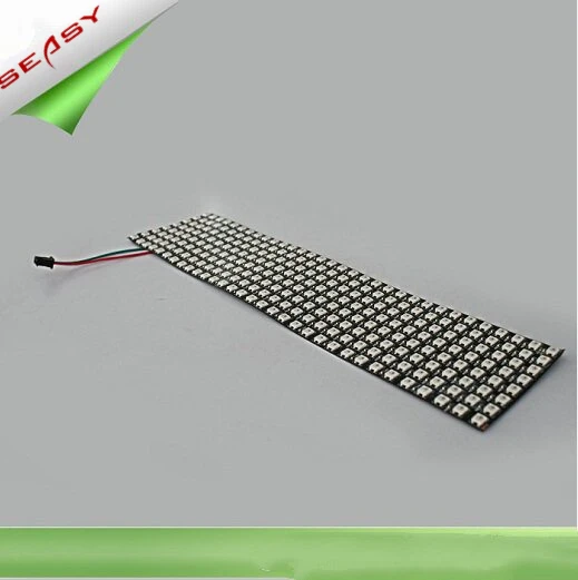 

8*32 256LEDs WS2812B LED Flexible Pixel Screen,DC 5V RGB full color SMD WS2811 Built-in control For Advertisement