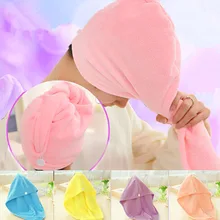 microfiber Magic towel Quick-Dry Hair Towel turban Hat Cap Hair Dryer Bath Salon Towels women hair wraps A4