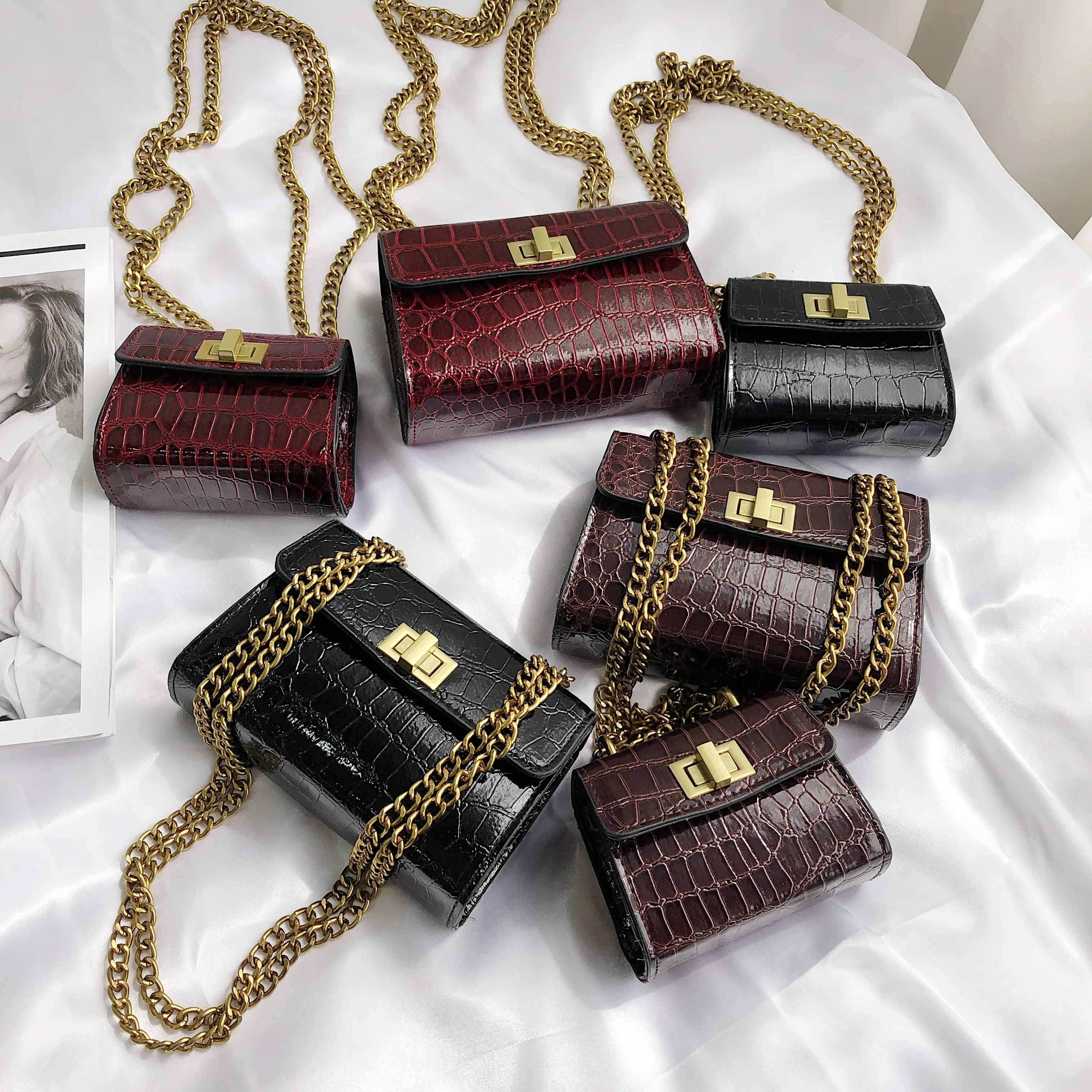  Stone pattern Mini Crossbody bags For Women 2019 Quality PU Leather Ladies Chain Designer Handbags  - 33024538607