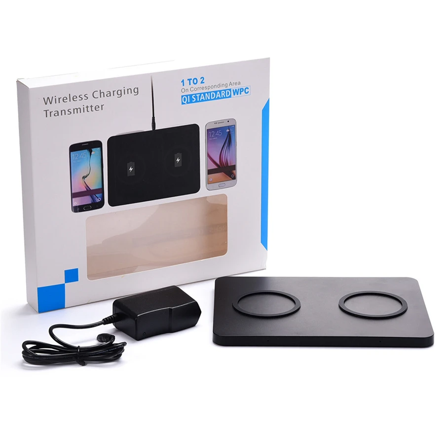 

Dual Fast Charging QI Wireless Charger Transmitter For Samsung for iPhone 8 for iPhone X
