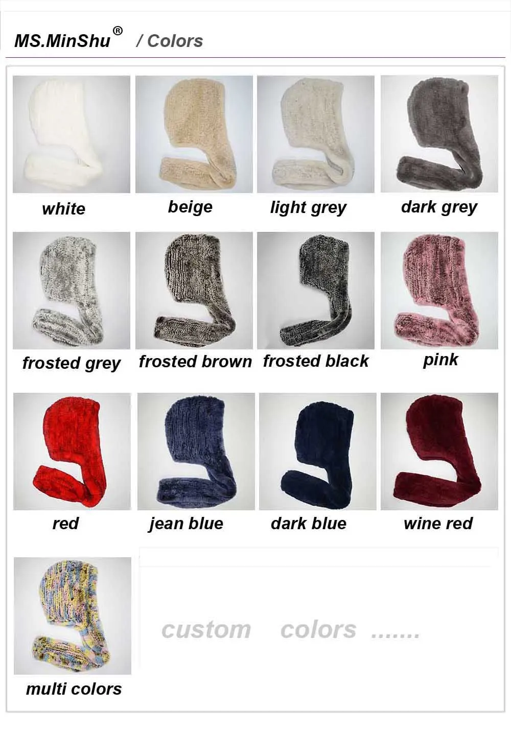 knit rex scarf colors