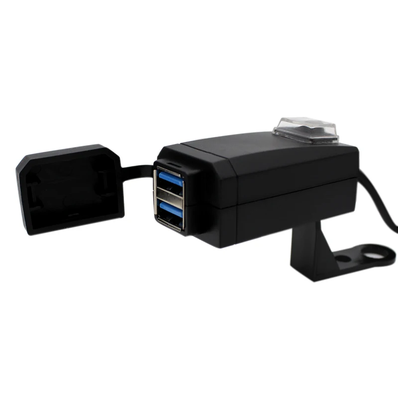 Nordson Universal 12V Waterproof Motorcycle Charger Moto equipment Dual USB Port Change Power Supply Adapter for Phone Mobile