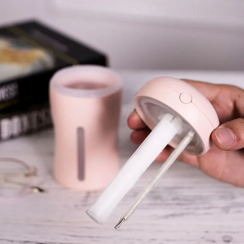 Car air freshener Heart Humidifier 3 in 1 Ultrasonic Air Purifier USB Fan Portable With LED Light Office Home Mist Maker