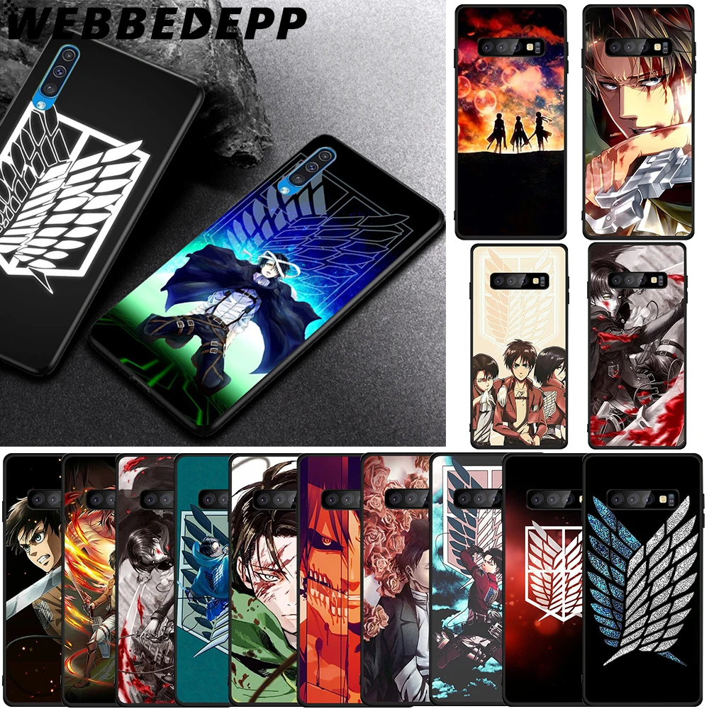 WEBBEDEPP атака на Титанов аниме Мягкий чехол из ТПУ для Samsung Galaxy S6 S7 Edge S8 S9 S10 Plus S10e |