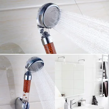 

resistant High temperature negative ion filter adjustable shower head pressurized water-saving water heater nozzle