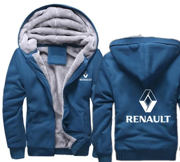 Renault толстовки с капюшоном куртка Зимний пуловер мужские унисекс повседневные шерстяные лайнер флис мужские пальто толстовки Renault