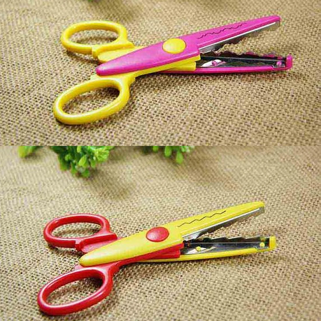 

6 PCS Lace Scissors Metal and Plastic DIY Scrapbooking Photo Colors Scissors Paper Lace Diary Decoration With 6 Patterns
