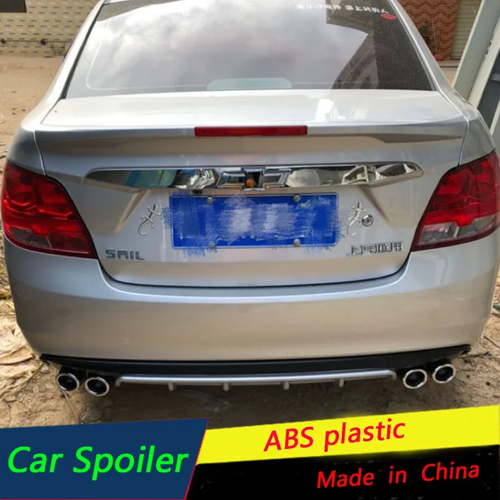 

For Chevrolet SAIL 3 Rear Spoiler Bumper Sport PP Material Rear Bumpers Diffuser Protector Fit New Sail 2015/16/17/2018 rear lip