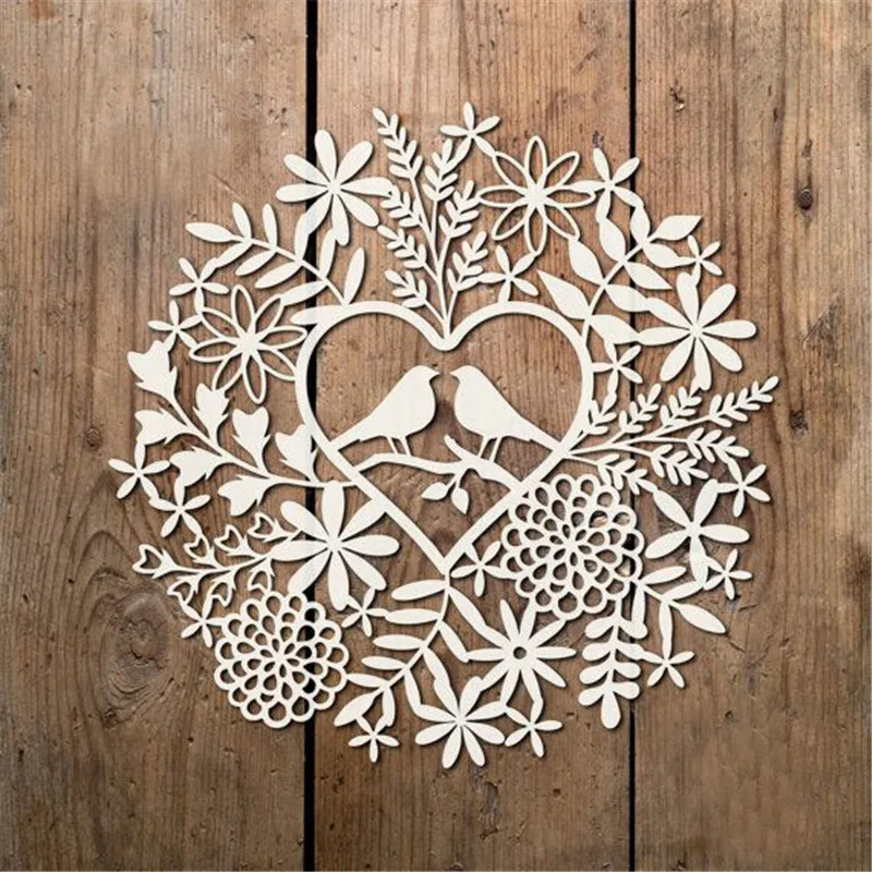 

DiyArts Heart Flowers with Birds Metal Cutting Dies New 2019 for Craft Dies Scrapbooking Album Embossing Stencil Die Cut Decor