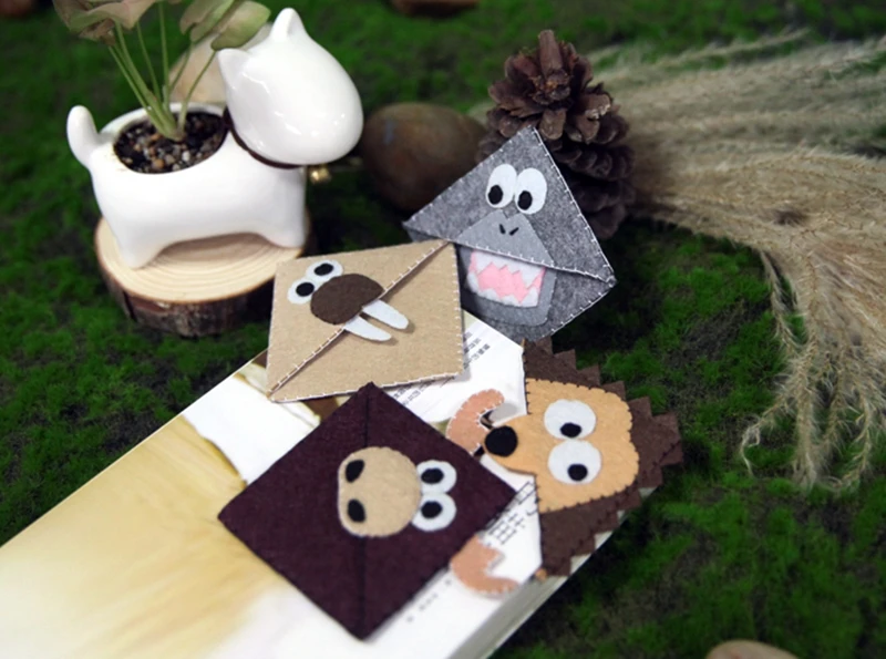 Креативные милые маленькие закладки с животными из фетра diy пакет ремесло рукоделие Закладка Простой DIY Набор для теплой и поэтической жизни